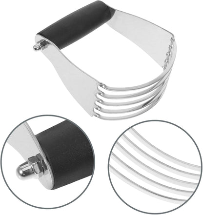 ABOOFAN Manual Flour Mixer Stainless Steel Pastry Blender Butter Scraper Dough Blender Essential for Baking Scones Cookies