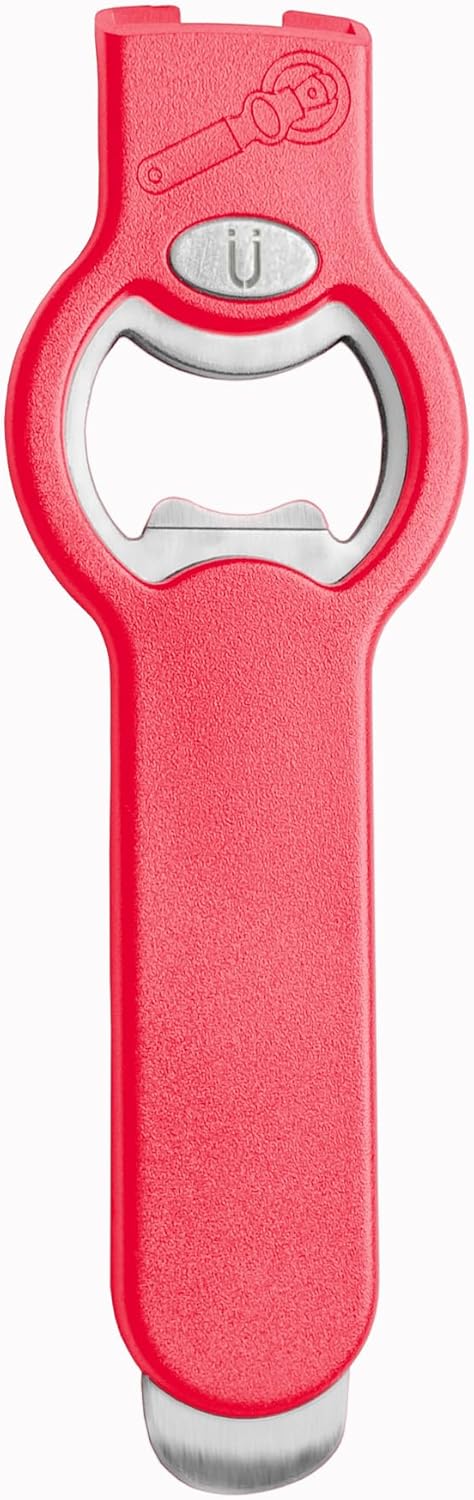 2-in-1 Magnetic Soda Can & Beer Bottle Opener-Dual Magnets for Fridge & Cap Catcher, Heavy Duty Stainless Steel, Perfect for Big Hands,Long nails, RV, Bartender, Gift for Father, Black, Openpro 2 Pack