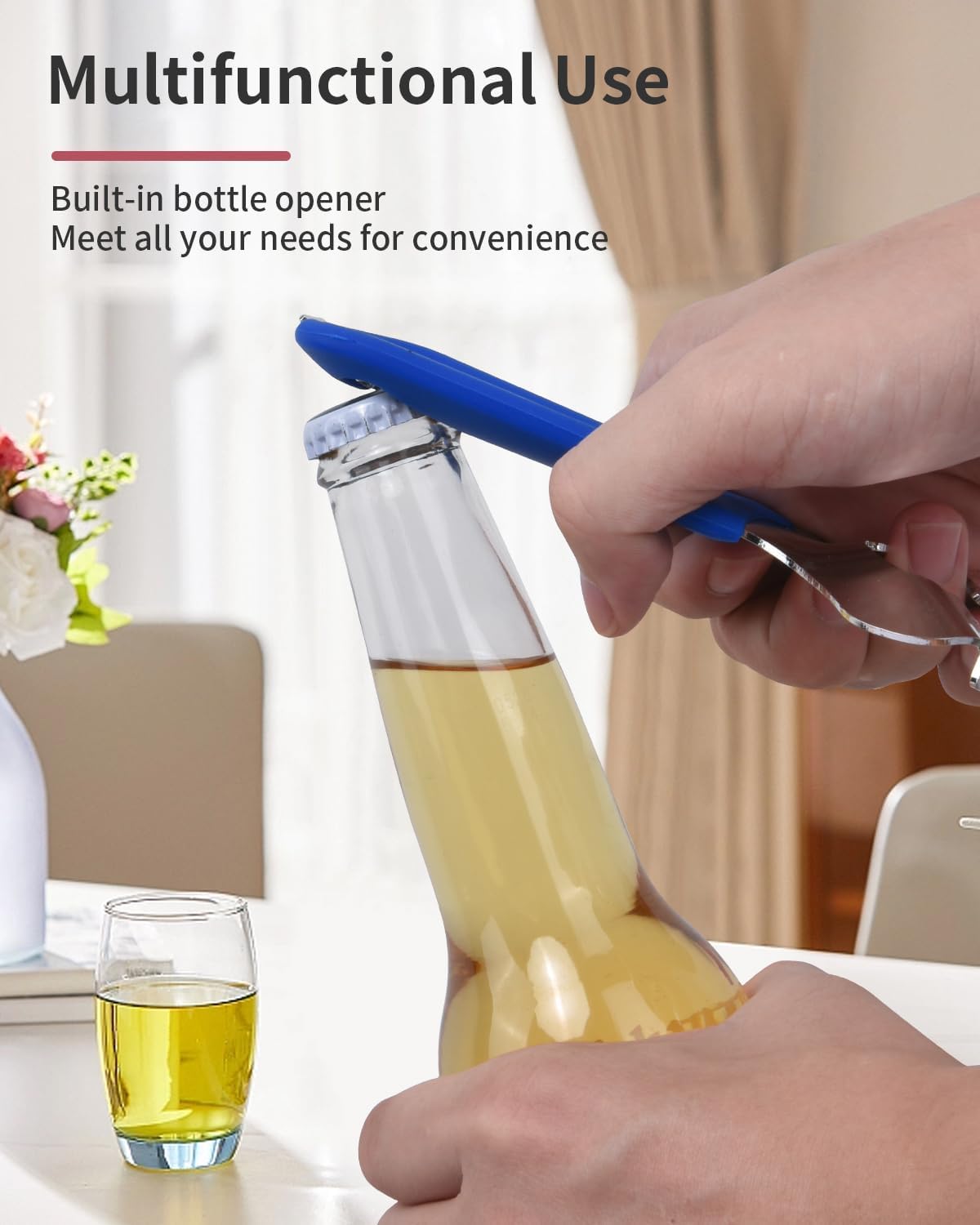 CYDW Mason Jar Opener Tool with Soft Touch Handle, No Lid Dents or Damage, Can Opener Manual Multi-Purpose, Easy Twist Manual Handheld Top Remover, Canning Supplies, Bottle Opener, Made for Lifetime