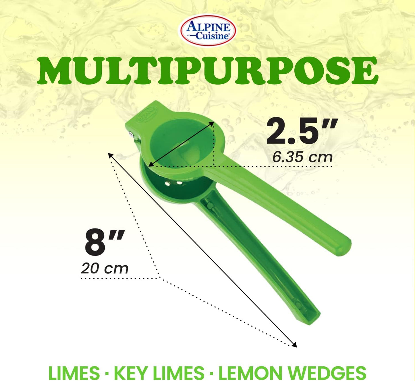 Alpine Cuisine Orange Squeezer with hook - Handheld Aluminum Citrus Juicer, Manual Citrus Juicer press, Orange & Lemon Press - Kitchen Tools and Gadgets for Making Fresh Juice - 9.1 x 3.5 Inches