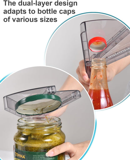 Jar Opener for Weak Hands, Dual-Layer Multifunctional Jar Opener Gripper, Bottle Openers for Seniors, Kitchen Gadgets, Non-Slip Jar Openers for Seniors, Arthritis, Lid Opener,
