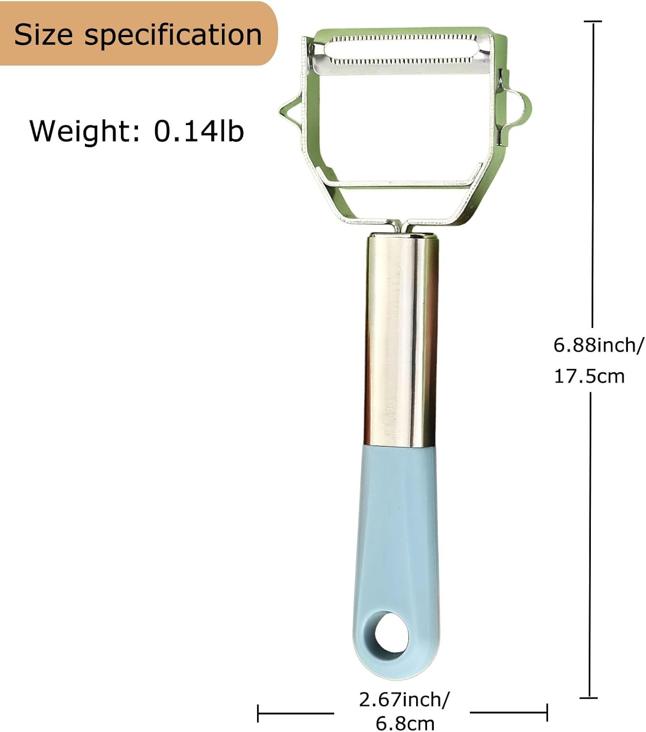 Vegetable Peeler Sharp Stainless Steel Blades for Veggie Potato Sugarcane Pumpkin Papaya Peeling Tool