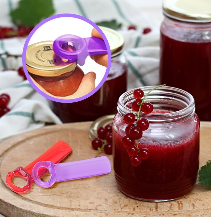 2 PCS Jar Opener, Jar Key Opener, Easy Grip Jar Lid Opener for Weak Hands, Plastic Jar Opener for Elderly and Seniors