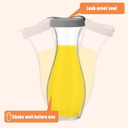 2pcs Salad Dressing Bottle Cap Compatible with Good Seasons, Leak-Proof Airtight BPA-Free Silicone Salad Dressing Cruet Top Replacement(Grey)