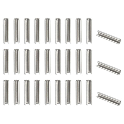 PATIKIL Slotted Spring Pin, 50 Pcs 1/8" x 3/4" (3.2mm x 20mm) 304 Stainless Steel Split Roll Pins Spring Dowel for Home Improvement Automotive Machine Repair, Silver - Colors B