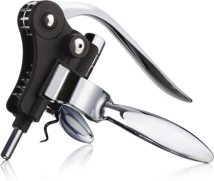 Vacu Vin Winged Corkscrew – Classic Two-Arm Wine Opener with Built-In Bottle Opener – Easy Cork Removal – Durable, Ergonomic Wine Bottle Opener – Ideal for Home, Kitchen & Bar Use