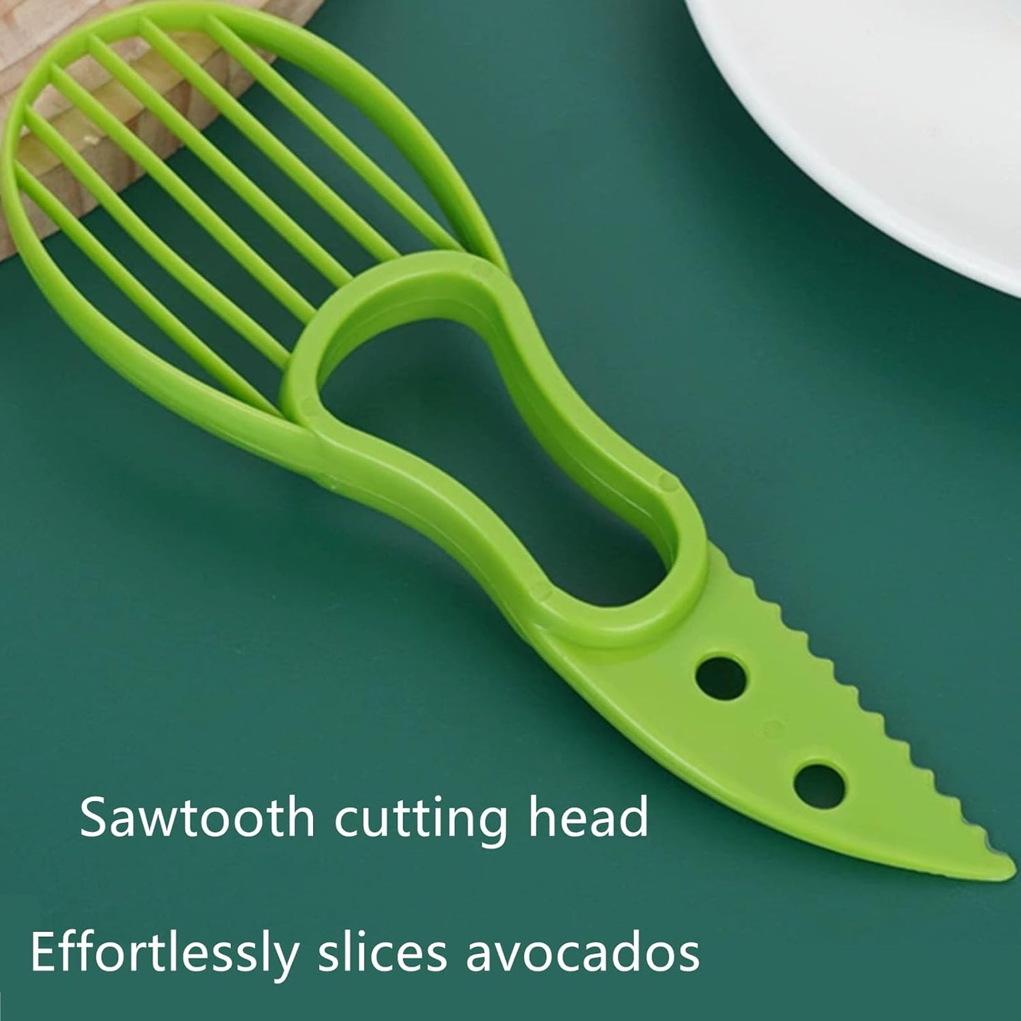 2 Pcs Avocado Slicer Tool Avocado Knife for Mashing Avocados Enucleation Making Guacamole, Green