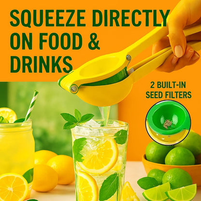 OCHI Heavy Duty Lemon Lime Squeezer – Manual Citrus Juicer Press, No Pulp or Seeds, Premium Metal Handheld Tool, Dishwasher Safe, Ideal for Lemons, Limes & More