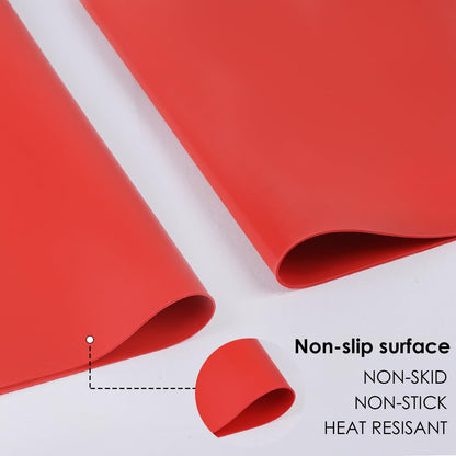 Standard Silicone Mat,Black Baking Mat-Food Grade Kids Dinner Table Placemat Non Slip Counter Mat with Raised Edges Heat Resistant Mat for Air Fryer Nonstick Pastry Dough Mat(1 Pack 23.6'' x 15.7'')