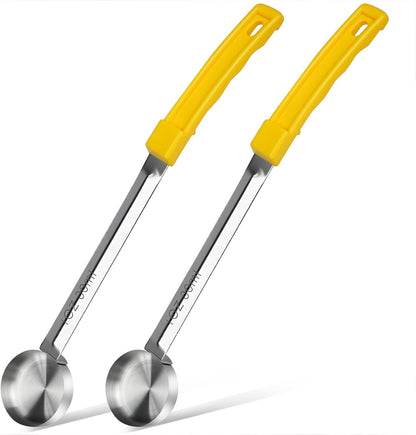 1 Ounce Solid Stainless Steel Portion Control Ladle Spoon - 2Pcs Pizza Sauce Serving Spoons Portion Ladle for Sauces, Perfect for Weight Watchers, Buffets, Parties