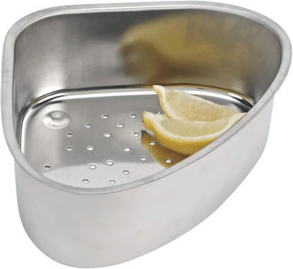Better Houseware Triangular Kitchen Sink Drain Basket for Food, Sink Food Catcher Basket for Washing Vegetables & Fruits Corner Sink Strainer