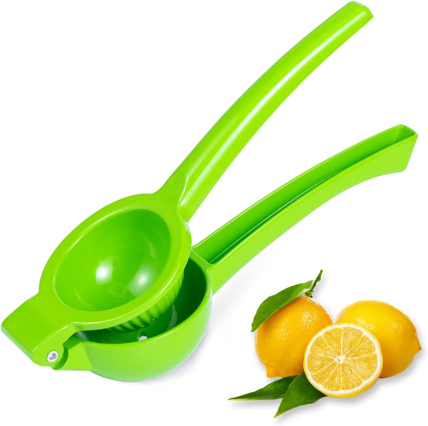 Y-ME Manual Juicer Citrus Lemon Squeezer, Fruit Juicer Lime Press Metal, Professional Hand Juicer Kitchen Tool(Yellow）
