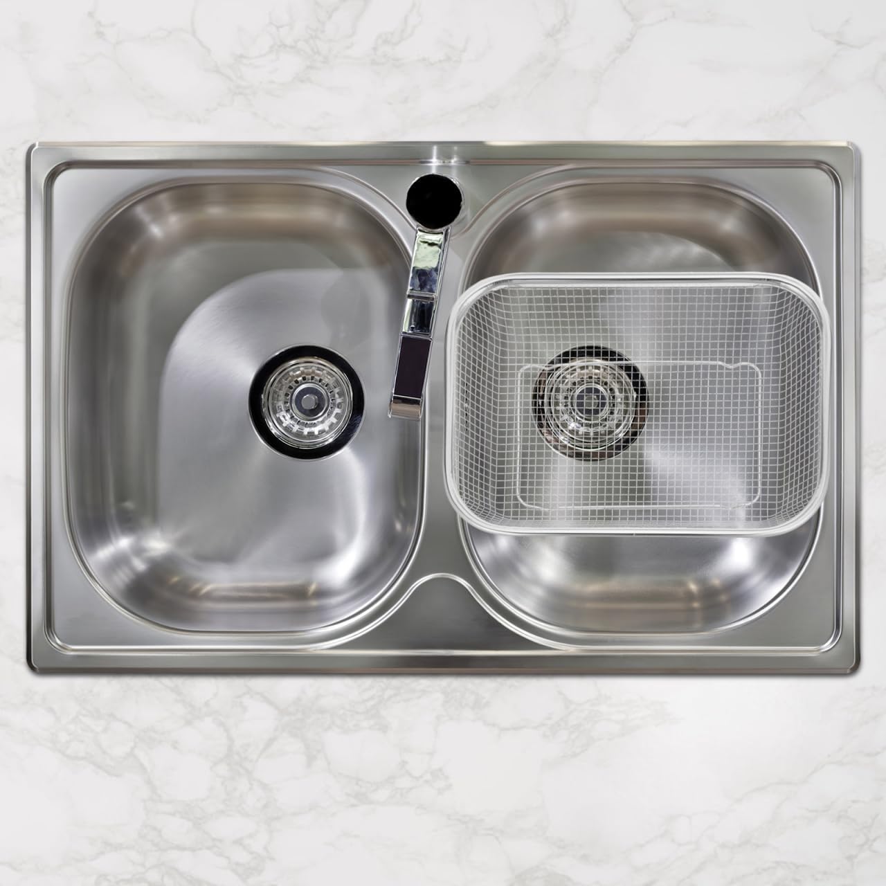 Stainless Steel Drain Basket Large Rectangular Colander 12.99X9.44X2.75In Multi-Purpose Kitchen Strainer for Fruits Vegetables Washing and Storage