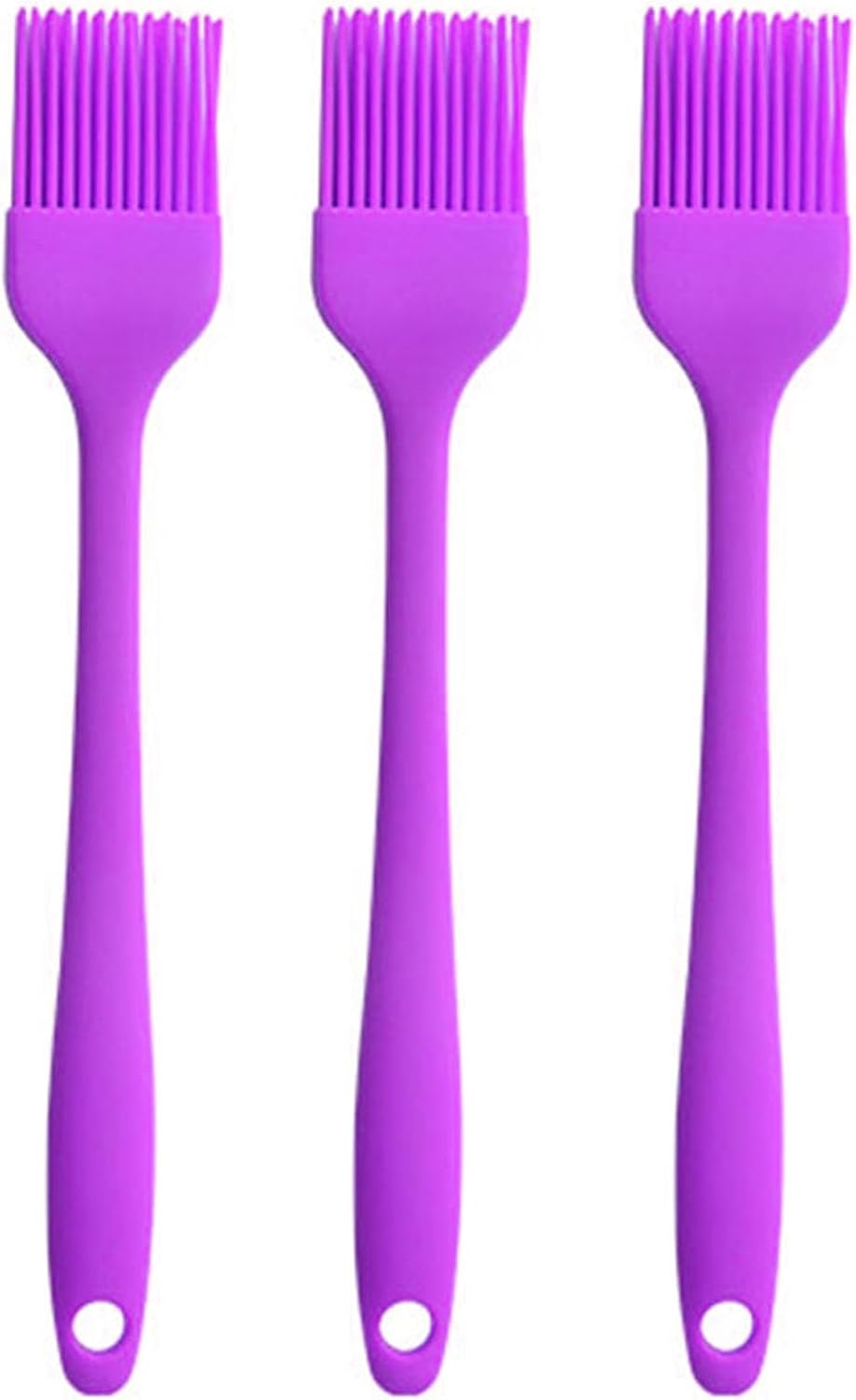 Silicone brush, Oil Brush for BBQ Kitchen Cooking Baking and Grilling (2 PCS,pink) - Colors A