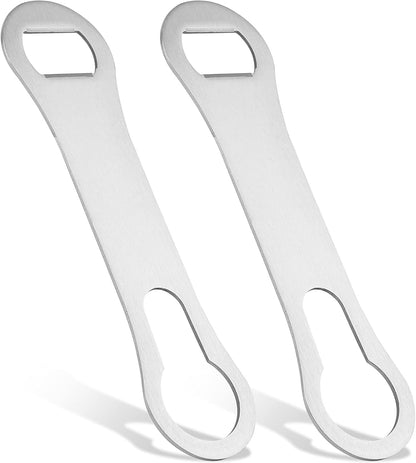 2 Pieces Bottle Opener and Pour Spout Remover Flat Bar Key for Bartenders Stainless Steel Speed Opener Multifunction Dog Bone Wine Bottle Opener for Home Kitchen Party and Bar