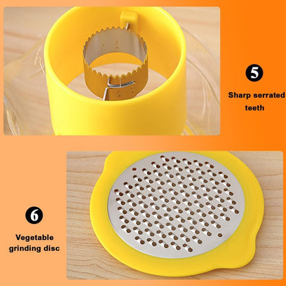 Corn Cob Stripper Tool with Bowl & Comfort Grip - 2-in-1 Kernel Cutter and Grater for Garlic Ginger, Corn Peeler and Grinder Set with Container, Easy Corn Kernel Remover