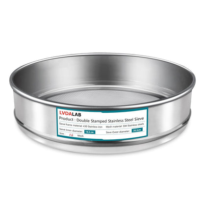 304 Stainless Steel Mesh Lab Sieve, 80 Mesh (0.2mm) Aperture Test Sieve, 7.9Inch(20cm) Diameter Economy Standard Analysis Sample Test Sieves for Industrial Laboratory Homes - Colors B