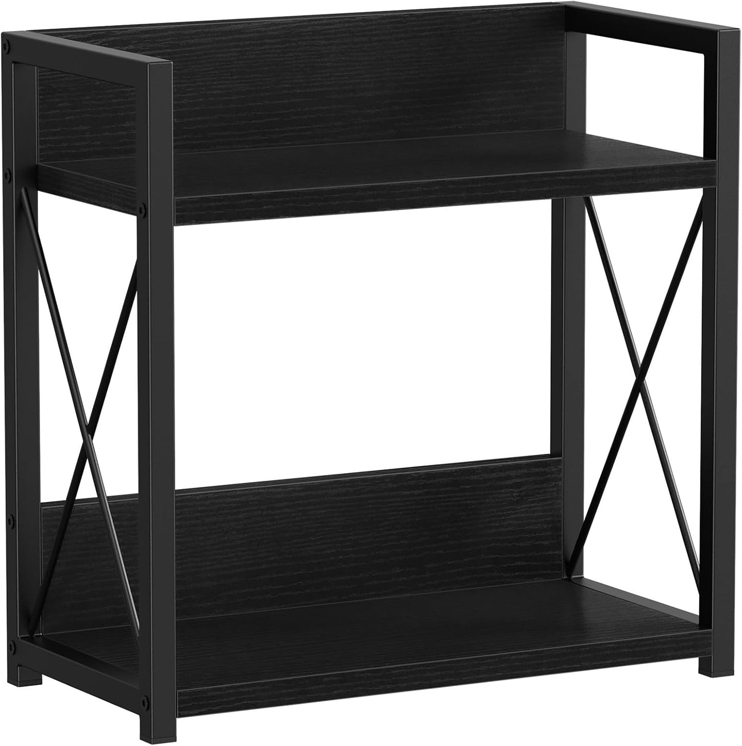 Giikin Countertop Shelf Organizer, 2 Tier Kitchen Spice Rack for Countertop, Wood Coffee Counter Shelf Organizer for Home (Brown, S)