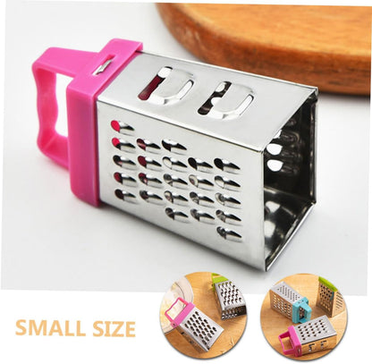 PRETYZOOM Mini Stainless Steel Cheese Grater Box with Non-Slip Handle Multipurpose Hand Grater for Cheese Garlic Ginger and Vegetable Slicing Compact 2.63 Inch Kitchen Shredder Set of 30