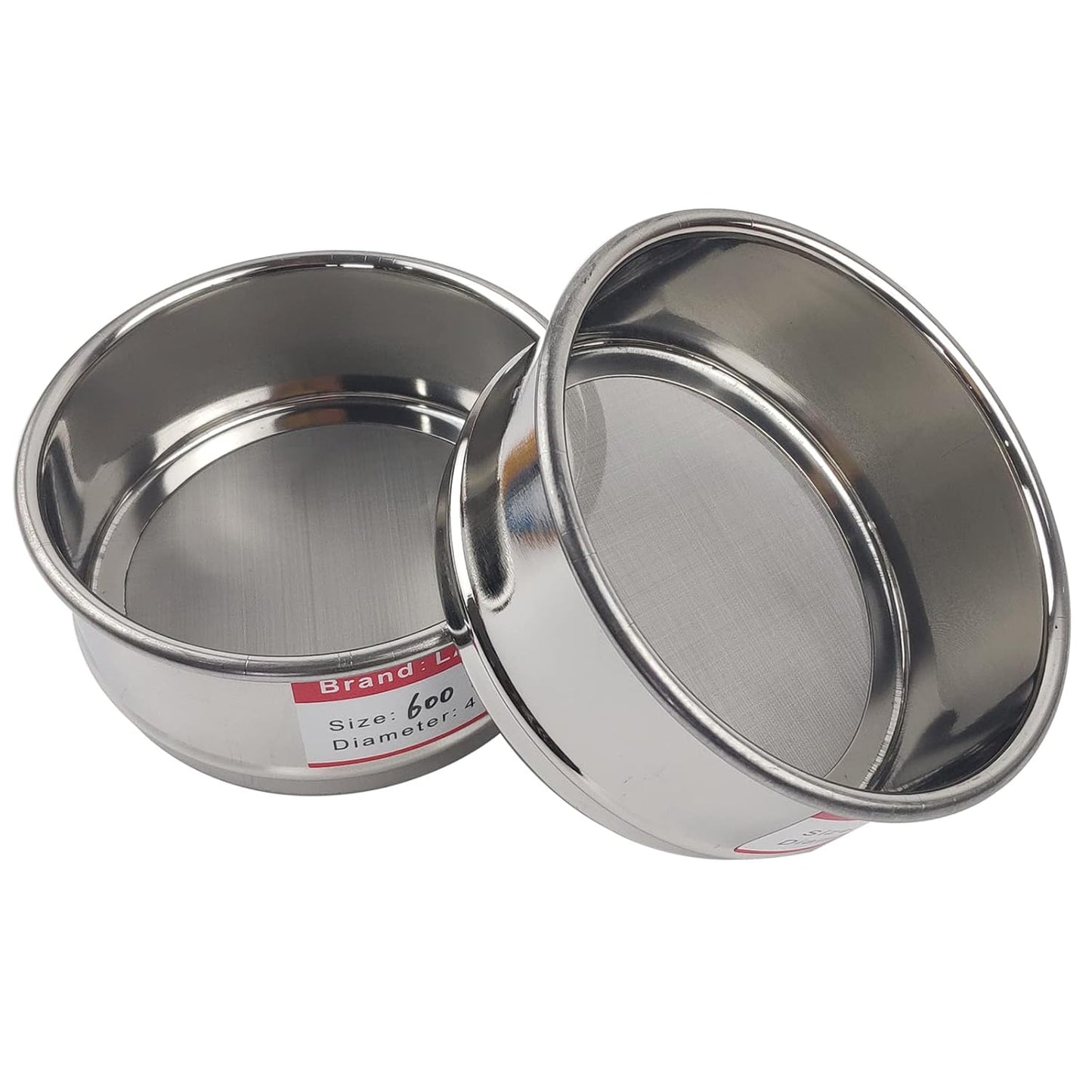 LABALPHA 70 Mesh Lab Sieves, Test Sieve #70 Mesh, 4'' Diameter, 304 Stainless Steel Wire Cloth (0.22mm)