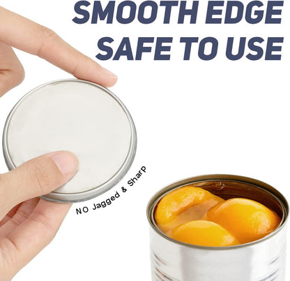 Side Cut Can Opener Smooth Edge, Safety Can Opener with Durable Sharp Blade, Big & Soft Turn Knob & Comfortable Non-Slip Handle, Black