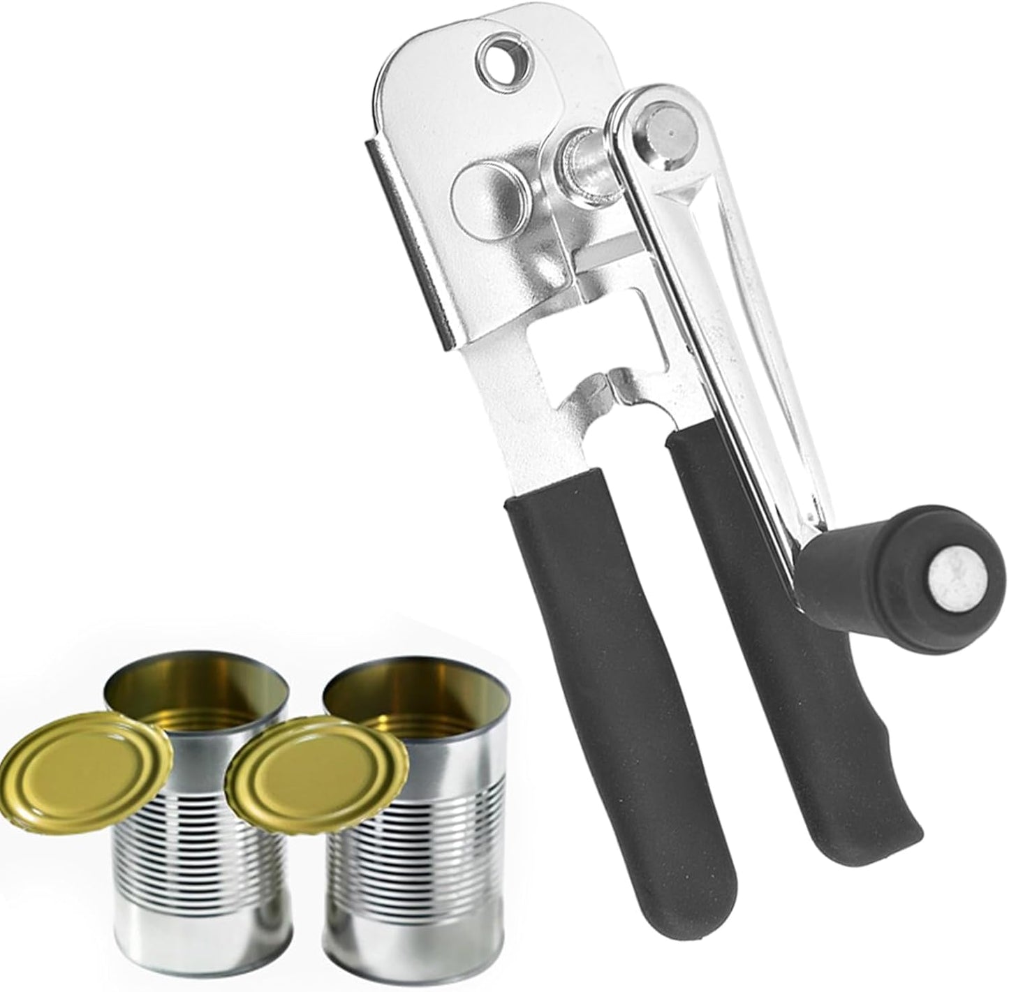 Commercial Can Opener,Heavy Duty Hand Crank Can Opener,Stainless Steel Manual Can Opener,Durable Bottle Opener,Handheld Can Opener for Kitchen,Camping,Picnic,Bar,Restaurant