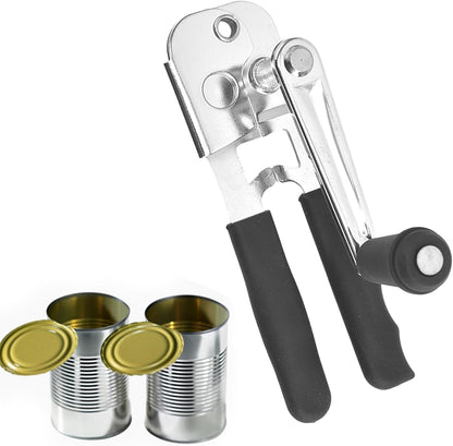 Commercial Can Opener,Heavy Duty Hand Crank Can Opener,Stainless Steel Manual Can Opener,Durable Bottle Opener,Handheld Can Opener for Kitchen,Camping,Picnic,Bar,Restaurant