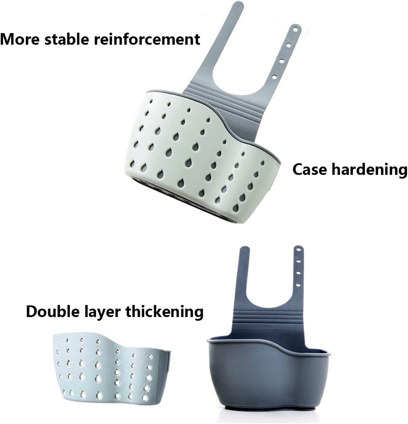 YYaaloa Sink Basket Sink Strainers Basket Kitchen Drain Shelf Sink Storage Holder (style 2- Pink)