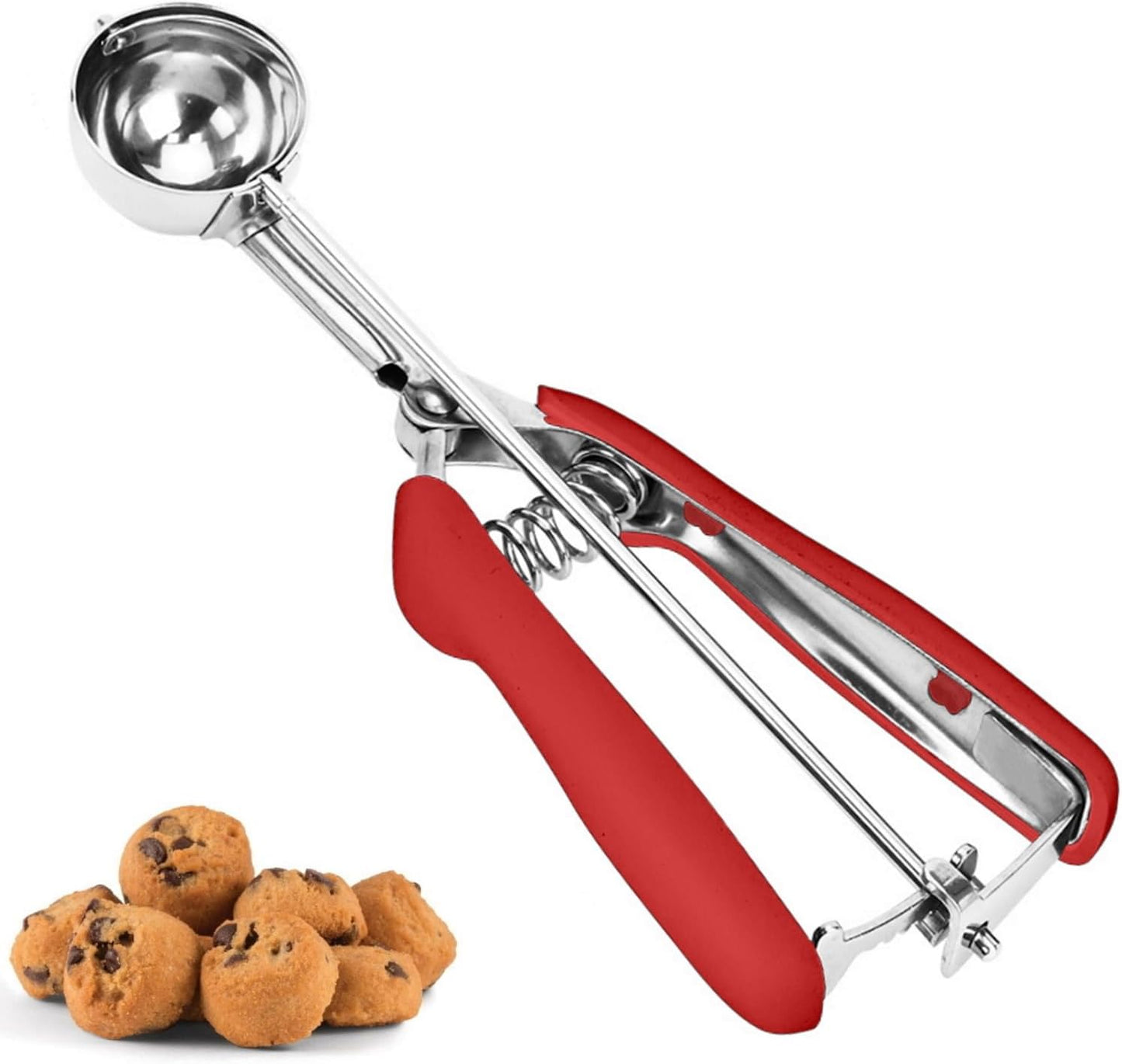 Cookie Scoop, Ice Cream Scoop, 1Tbsp/15 ml/0.5oz Cookie Scoops for Baking, 18/8 Stainless Steel Cookie Scooper for Baking, Ice Cream Scooper with Trigger Release, Cookie Dough Scoop with Non-slip Grip