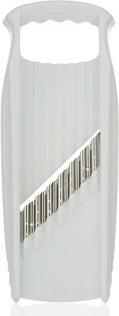 Börner by Reston Lloyd Wave-Waffle XXL Power Line • Crinkle Cut/Spirelli Vegetable Slicer • Slicer for Wave Waffle Cut Vegetables • Wavy French Fries • Made in Germany, White