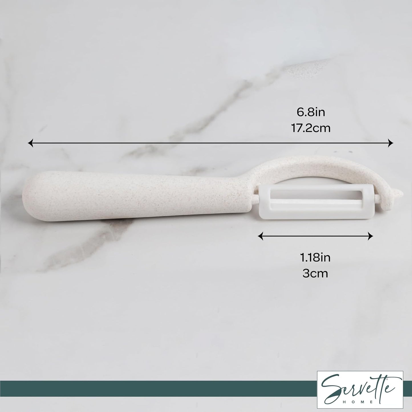 Fruit and Vegetable Peelers with Stainless Steel or Ceramic Blades, Wheat Straw Handles (Ceramic)