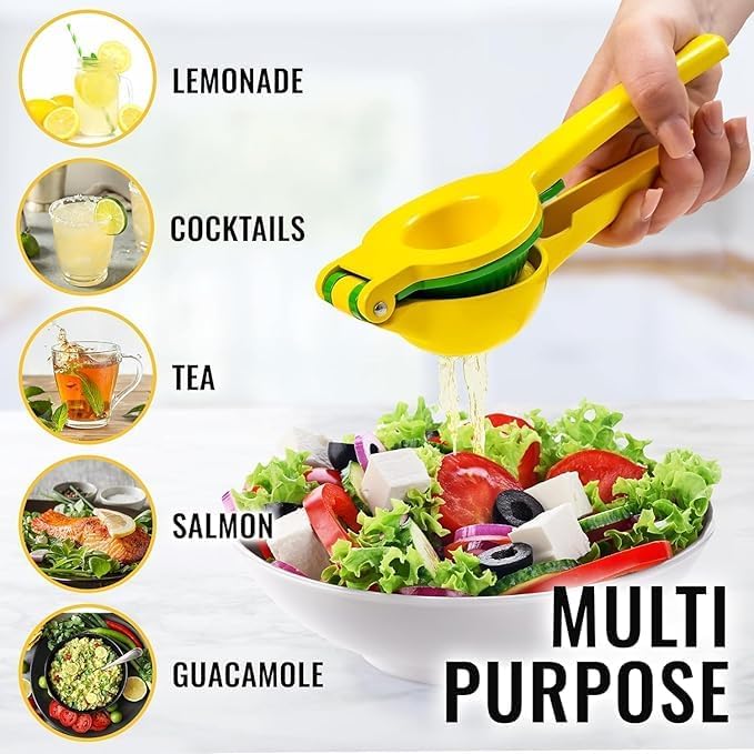 OCHI Heavy Duty Lemon Lime Squeezer – Manual Citrus Juicer Press, No Pulp or Seeds, Premium Metal Handheld Tool, Dishwasher Safe, Ideal for Lemons, Limes & More