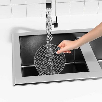 Silicone Trivet Mat — Heat Resistant 446°F Pot Holders for Hot Dishes, Non-Slip Hot Pads for Quartz & Granite Countertops, Multipurpose Kitchen Trivets, Black