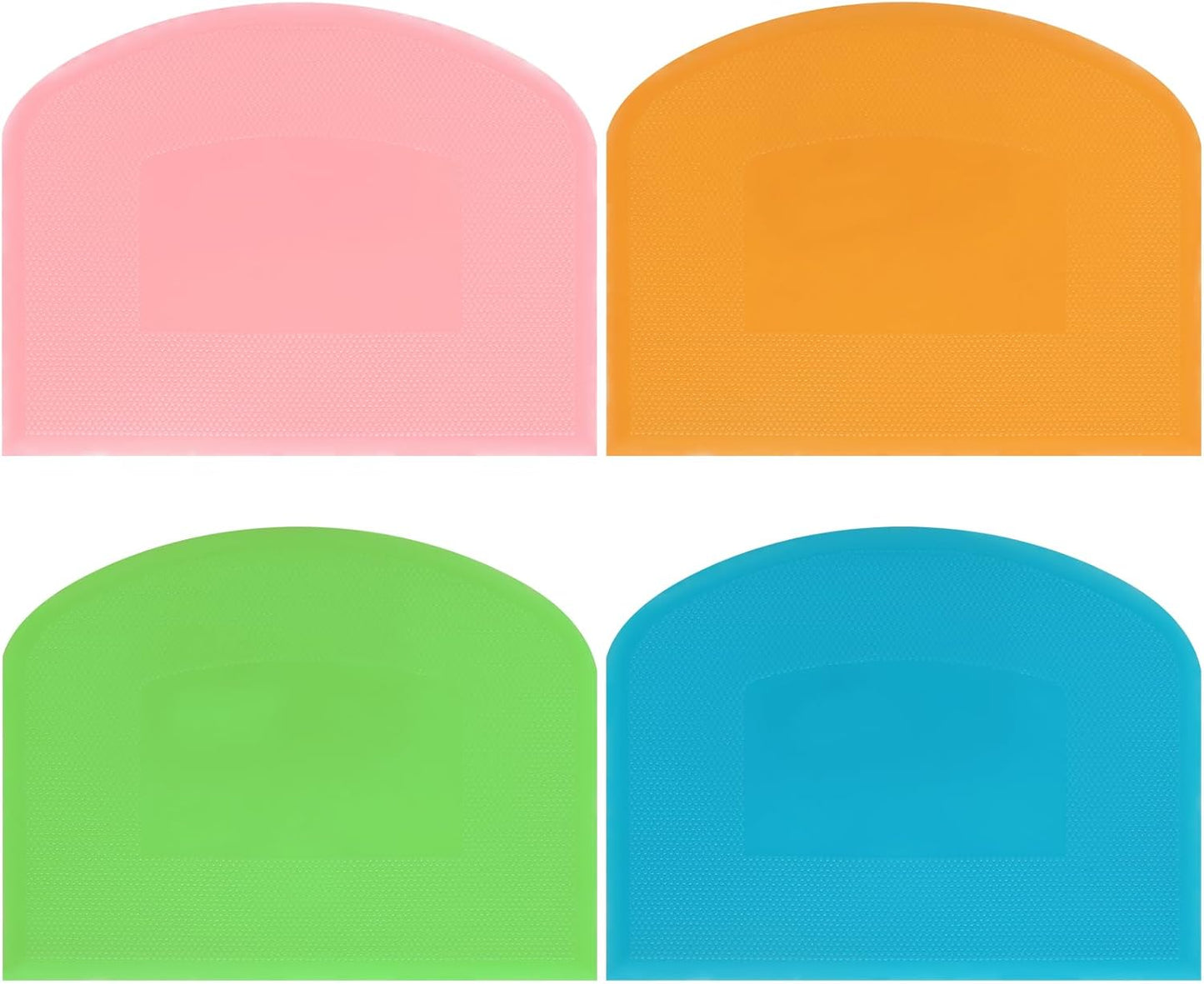 4 Pcs Flexible Dough Scraper,Sourdough Scraper,Pastry Cutter for Sourdough, Multifunctional Kitchen Scraper Tool, Baking, Bread Dough Cutter, Cake Smoother for Icing(4 Colors)