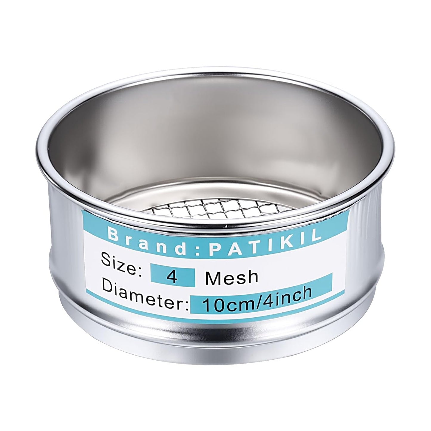 PATIKIL 325 Mesh(0.045mm) Lab Sieve, 3.9"(10cm) Diameter Sifting Screen 304 Stainless Steel Wire Cloth Fine Mesh Sieve for Industrial Laboratory Home Soil Sifter Dry Sift Screens Hash - Colors C