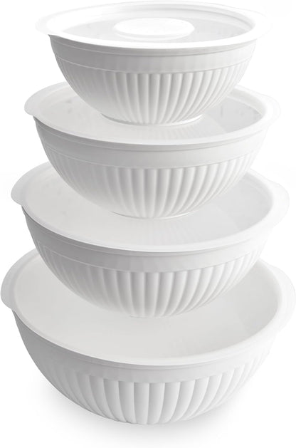 Nordic Ware Prep and Serve Mixing Bowls Set, 3-Piece, Earth-Tones