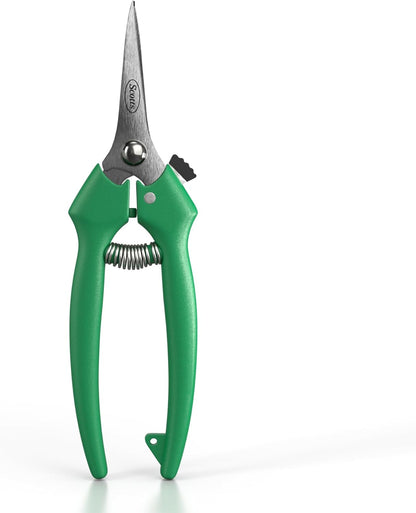 Scotts 8 in. All-Purpose Steel Garden Utility Shears with Serrated Blades – Comfort Grip Yard and Garden Scissors for Pruning Plants, Flowers, and Herbs