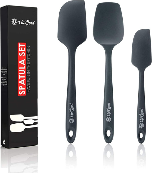 UpGood Silicone Spatula Set 600°F - High Heat Resistant Nonstick, Small and Large Kitchen Spatulas - Flexible BPA Free Professional Grade Cookware - Utensils for Cooking, Baking, Mixing(4 Pcs, Red)