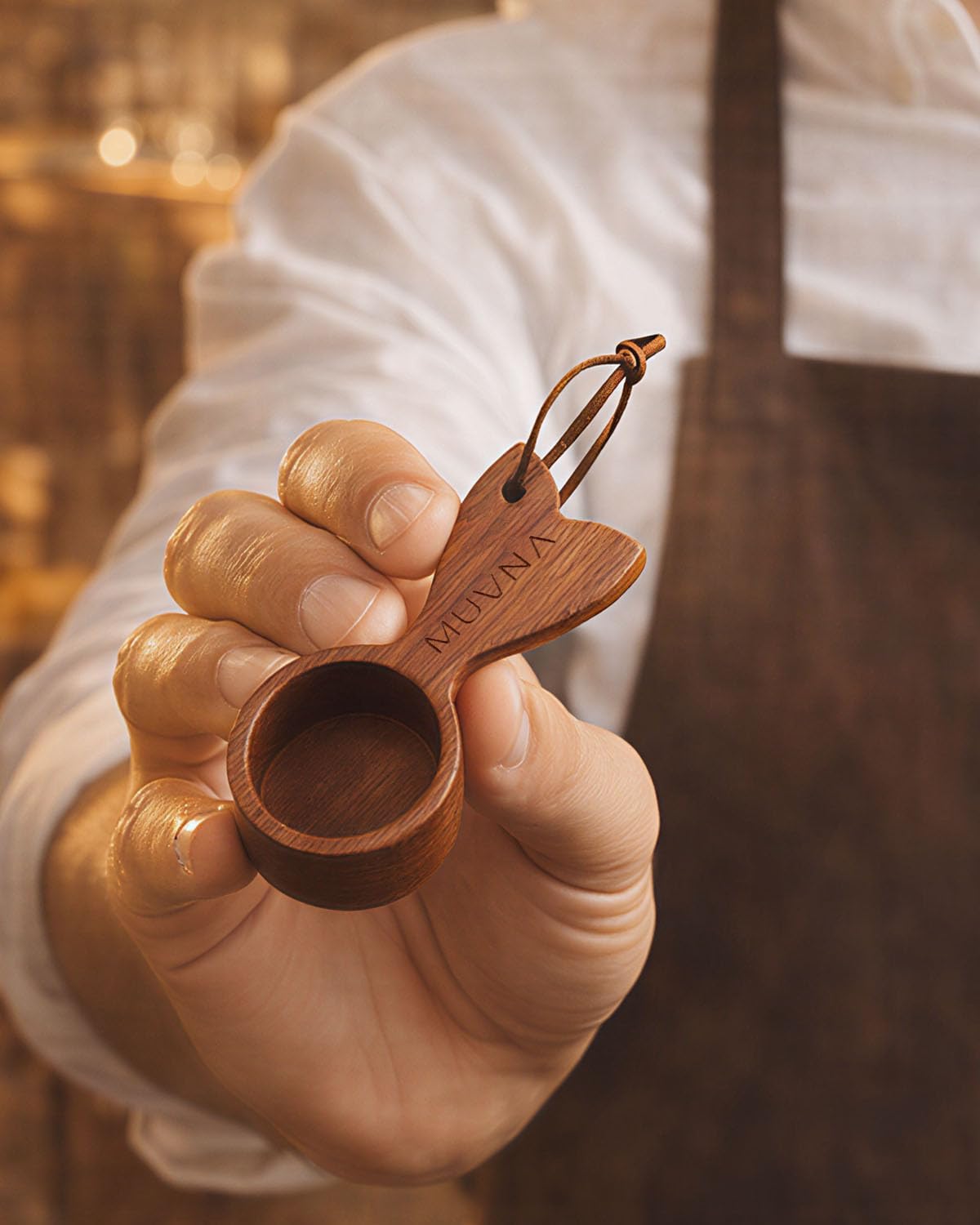 Walnut Coffee Scoop - 10g Wooden Measuring Spoon, Handcrafted Coffee Bean Scoop for Ground Coffee & Tea, Kitchen Accessories Gift for Coffee Lovers