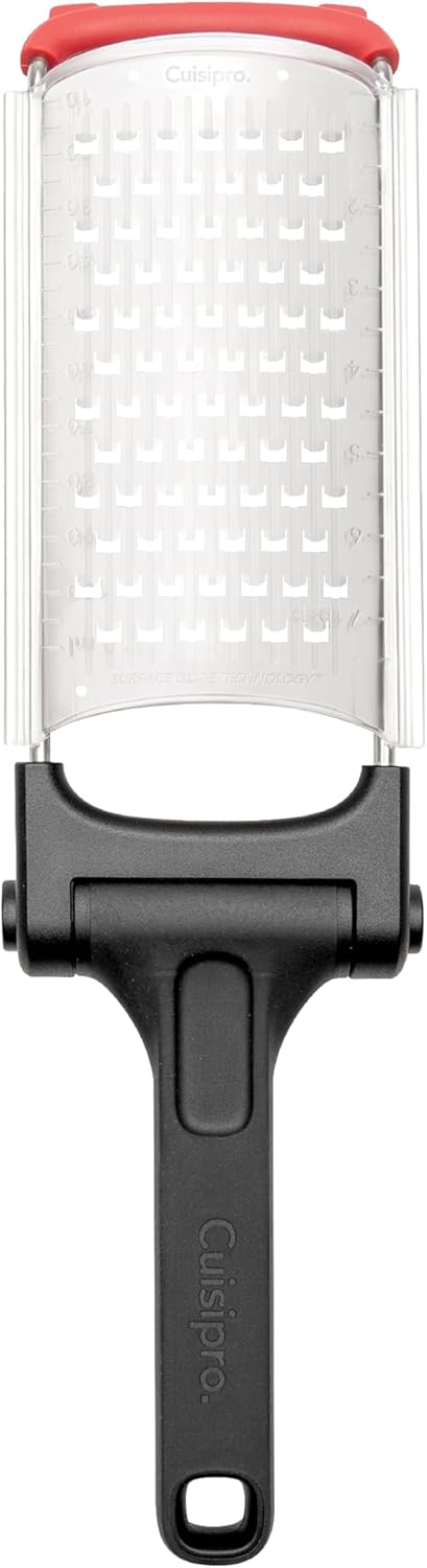 CUISIPRO Surface Glide Technology Stainless Steel Folding Handle Grater, Coarse