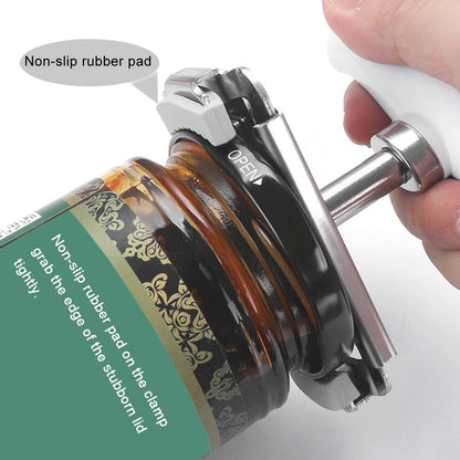 Jar Opener Stainless Steel Adjustable Tool for 1-4 inches Bottle Can Lids, Fit Seniors, Arthritis, Women, Chilren, Weak Hands