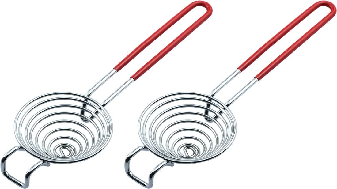 CAMKYDE Egg Separator Food Grade Stainless Steel Egg Yolk White Separation Tool (Red)