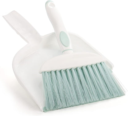 Frcctre 3 Pack Small Dustpan and Brush Set, Multipurpose Plastic Small Hand Whisk Broom and Dustpan Set Cleaning Sweep Tools for Desk Car Keyboard Countertop Home Kitchen