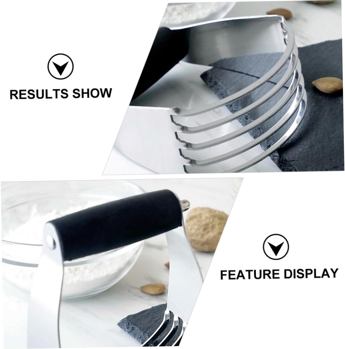 Alipis Manual Stainless Steel Dough Cutter Pastry Blender Ergonomic Baking Utensils for Smooth Mixing for Home Bakers Pastry Chefs