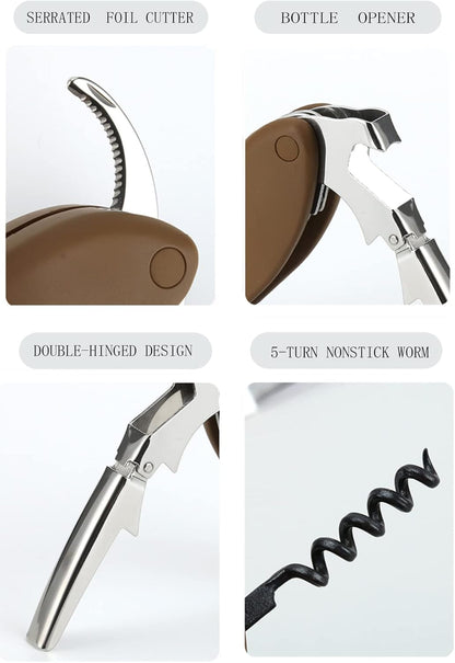 Unique Fish Corkscrew, Professional Waiters Corkscrew Wine Key Bottle Opener,Manual Wine Key for Servers, Waiters, Bartenders and Home Use