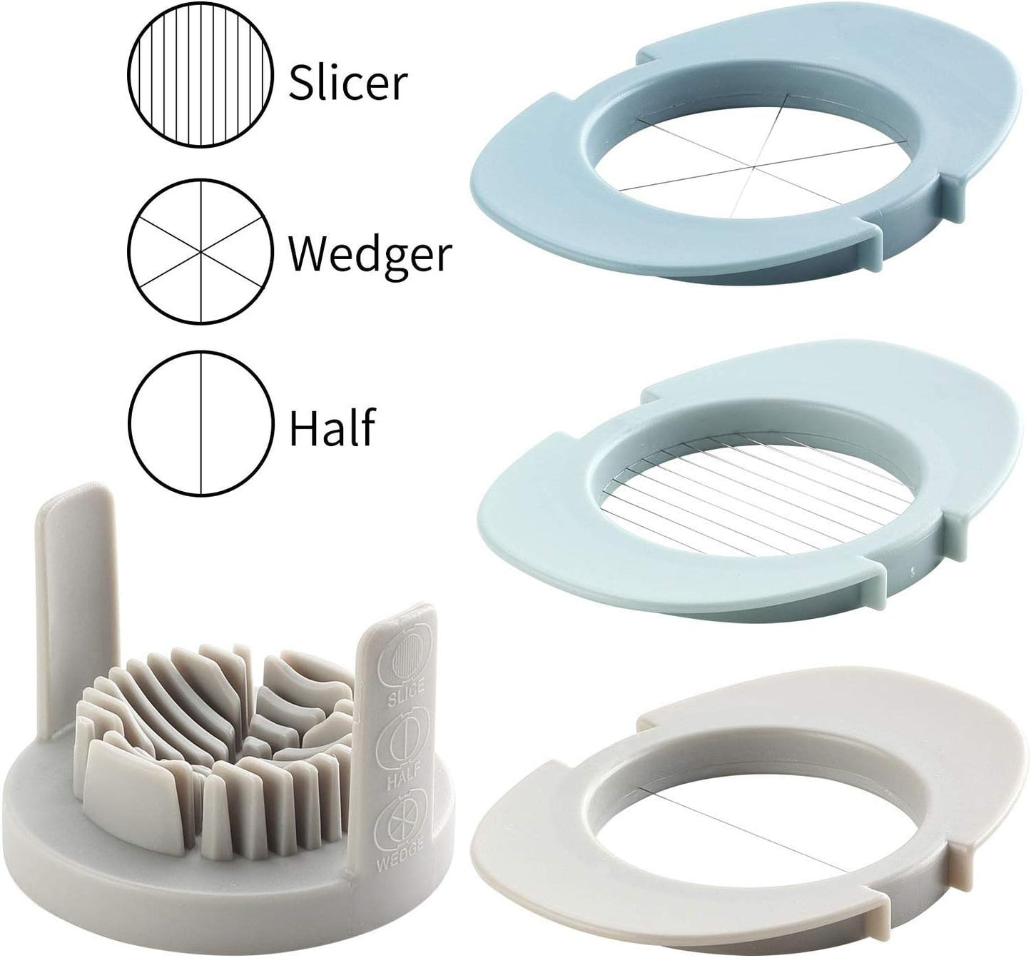Ruibo Strawberry Slicer/Cutter With Stainless Steel Cutting Wires for Hard Boiled Egg Slicer Multicolour