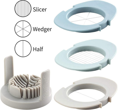 Ruibo Strawberry Slicer/Cutter With Stainless Steel Cutting Wires for Hard Boiled Egg Slicer Multicolour