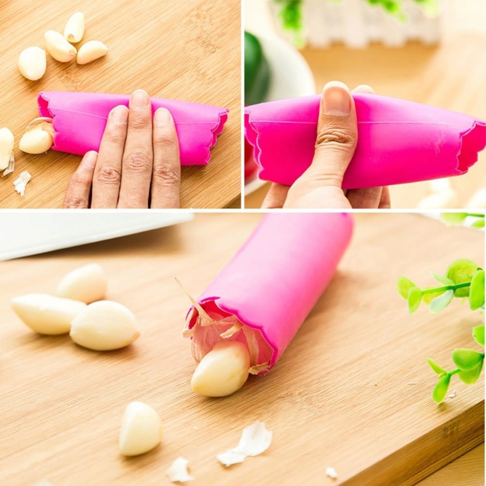 Garlic Peeler Silicone Garlic Skin Remover Roller Garlic Tube Rollers Skin Remover, Garlic Roller Peeling Tube Tool Useful Kitchen Tools(Green)