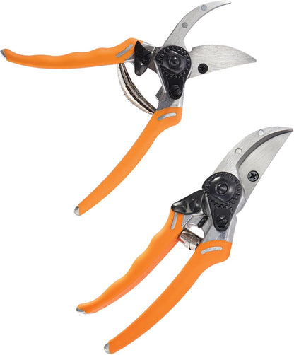 Dramm ColorPoint Stainless Steel Compact Garden Pruning Shears, Hand Pruner, Garden Clippers, with Heavy Duty Blade and Easy grip Handle, Yellow