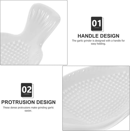 Kichvoe Ceramic Ginger Grater Plate 4.72 Inch Garlic Grinder Kitchen Tool for Shredding Ginger Garlic Vegetables Cheese Lightweight and Compact